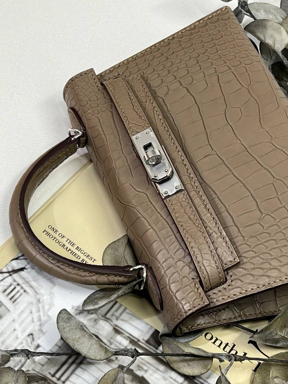 Сумка Hermes из кожи крокодила 20 см