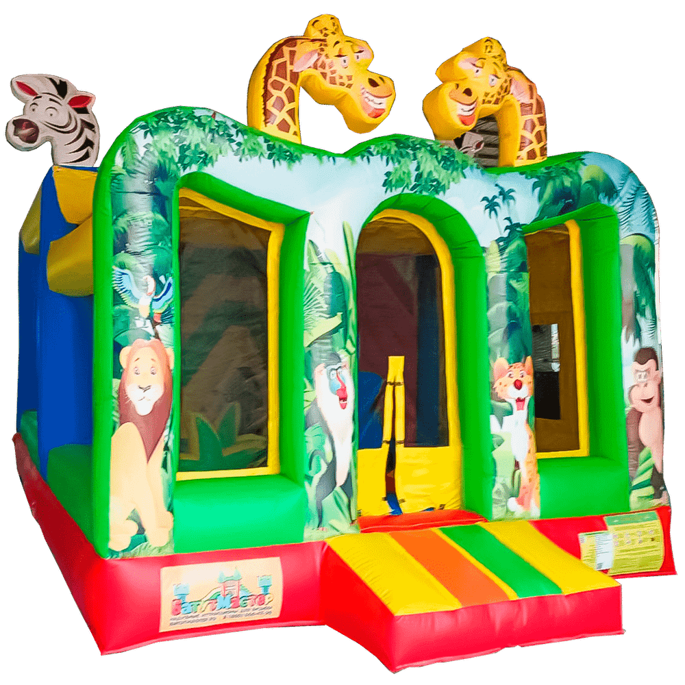 Коммерческий надувной батут "Законы джунглей", 6x4x3.8 м