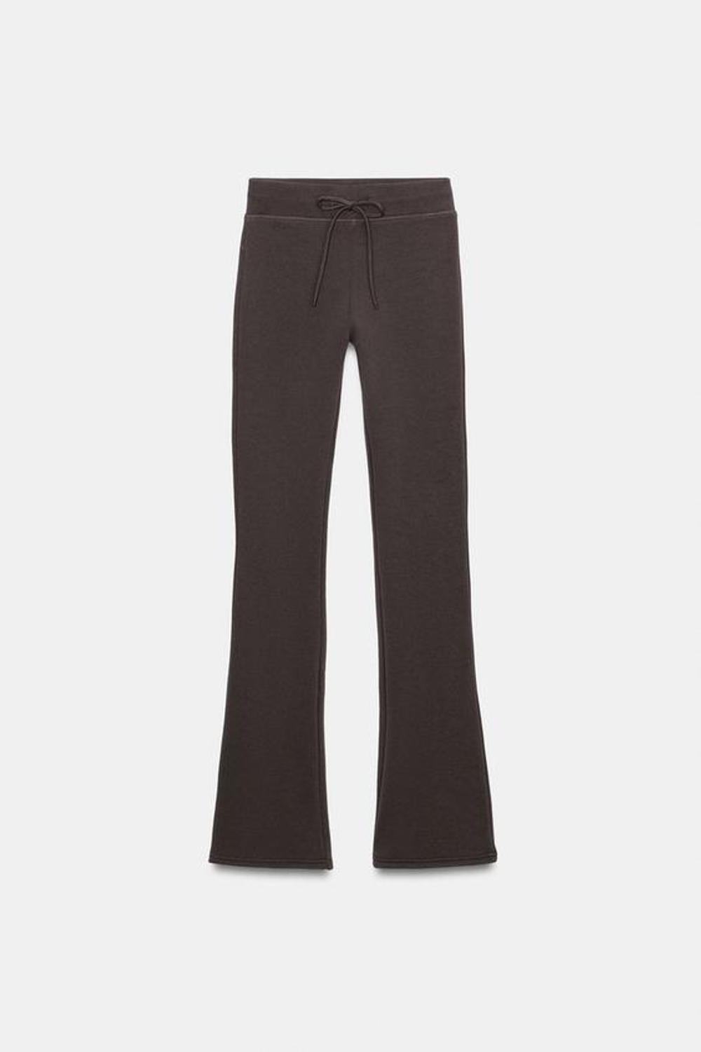 ZARA РАСКЛЕШЕННЫЕ БРЮКИ С ЭФФЕКТОМ ПОТЕРТОСТИ, КОРИЧНЕВЫЙ