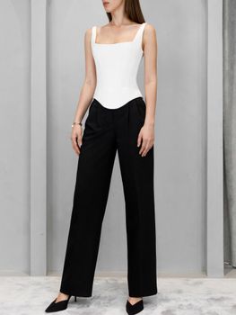 Удлиненный топ из атласа