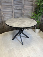 Кухонный круглый стол "Серый мрамор"