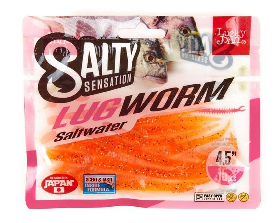 Черви съедоб. искусст. LJ Salty Sensation LUGWORM 4.5in (11,40)/F29 15шт.