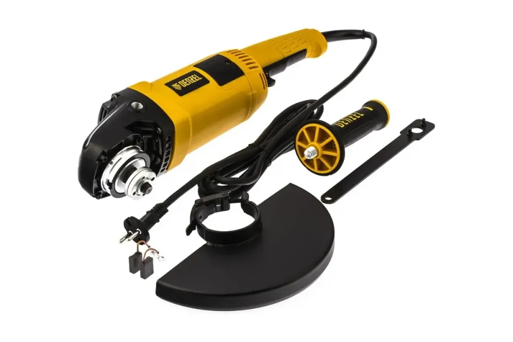 Машина шлифовальная угловая AG230-2400, 2400 Вт, 230 мм, 6000 об/мин Denzel 26915