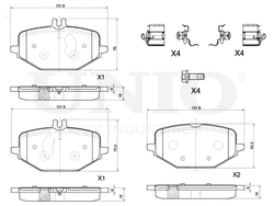 Колодки тормозные диск. задние UNIO BRP-20137