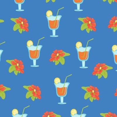 Коктель и цветок