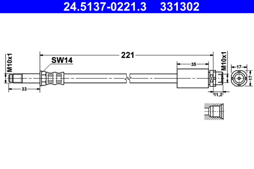 ATE - 24513702213-ATE - Brake Hose