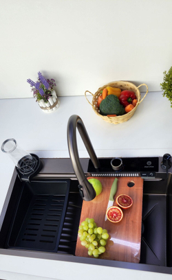 Многофункциональная кухонная мойка из нержавеющей стали BZ9953QH цвета Графит