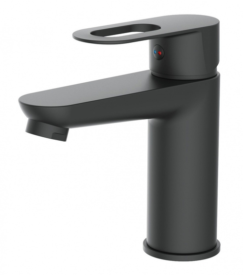 10018-C Смеситель для умывальника (ЧЕРНЫЙ) HANSEN  (10/1шт)