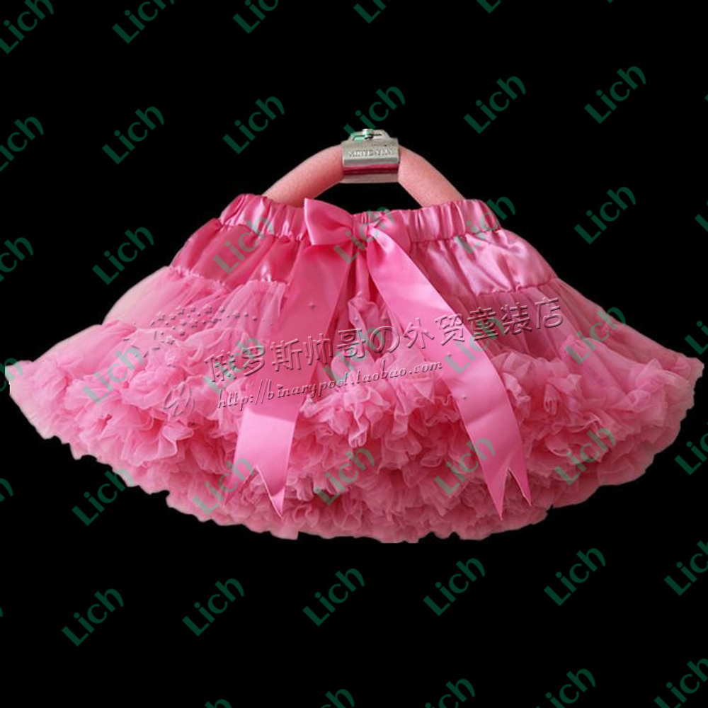 Юбка-пачка пышная для девочек с атласным бантом на талии