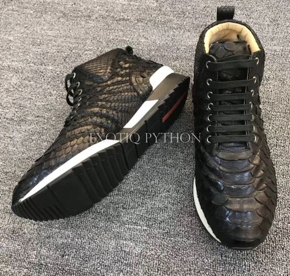Кроссовки из кожи питона SH-169