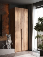 Шкаф Распашной Коричневый 81х220x52,5 SOHO полки и ручка