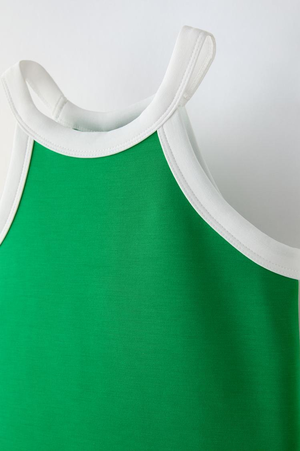 ZARA КОМБИНИРОВАННЫЙ ТОП, ЗЕЛЕНЫЙ