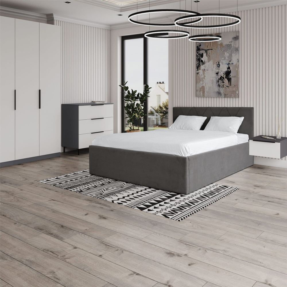 Кровать Румба 1,6 Графит Софт