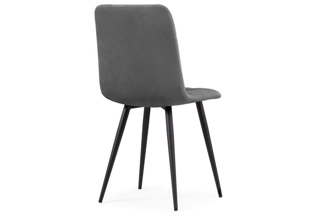 Стул на металлокаркасе Чилли К велюр темно-серый / черный