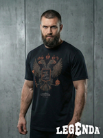 Футболка спортивная хлопковая мужская черная LEGENDA Герб