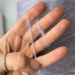 PRINCINPINO - Luxury Production by Ri.Go; 68% кидмохер, 25% шелк, 7% меринос; 370м/100гр; col. 59, цвет: серый с сиреневым отливом;