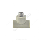 Тройник PP-R комбинированный серый Дн 25х1/2" НР VALFEX 10128125Г