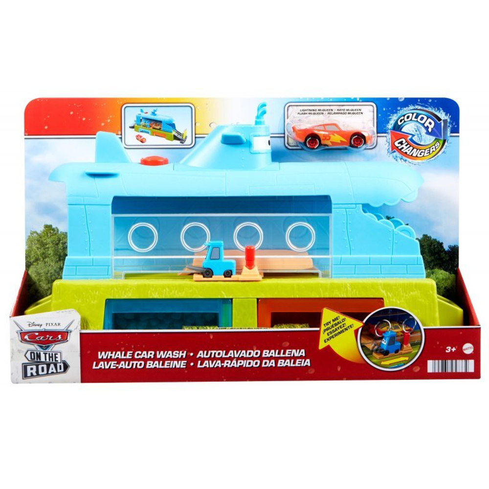 Mattel - Cars Cars Wieloryb Supermajnia Color change Set с автомобилем HGV70