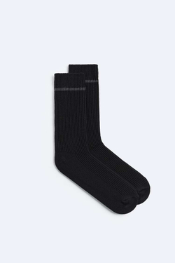 ZARA НОСКИ В РУБЧИК, ЧЕРНЫЙ