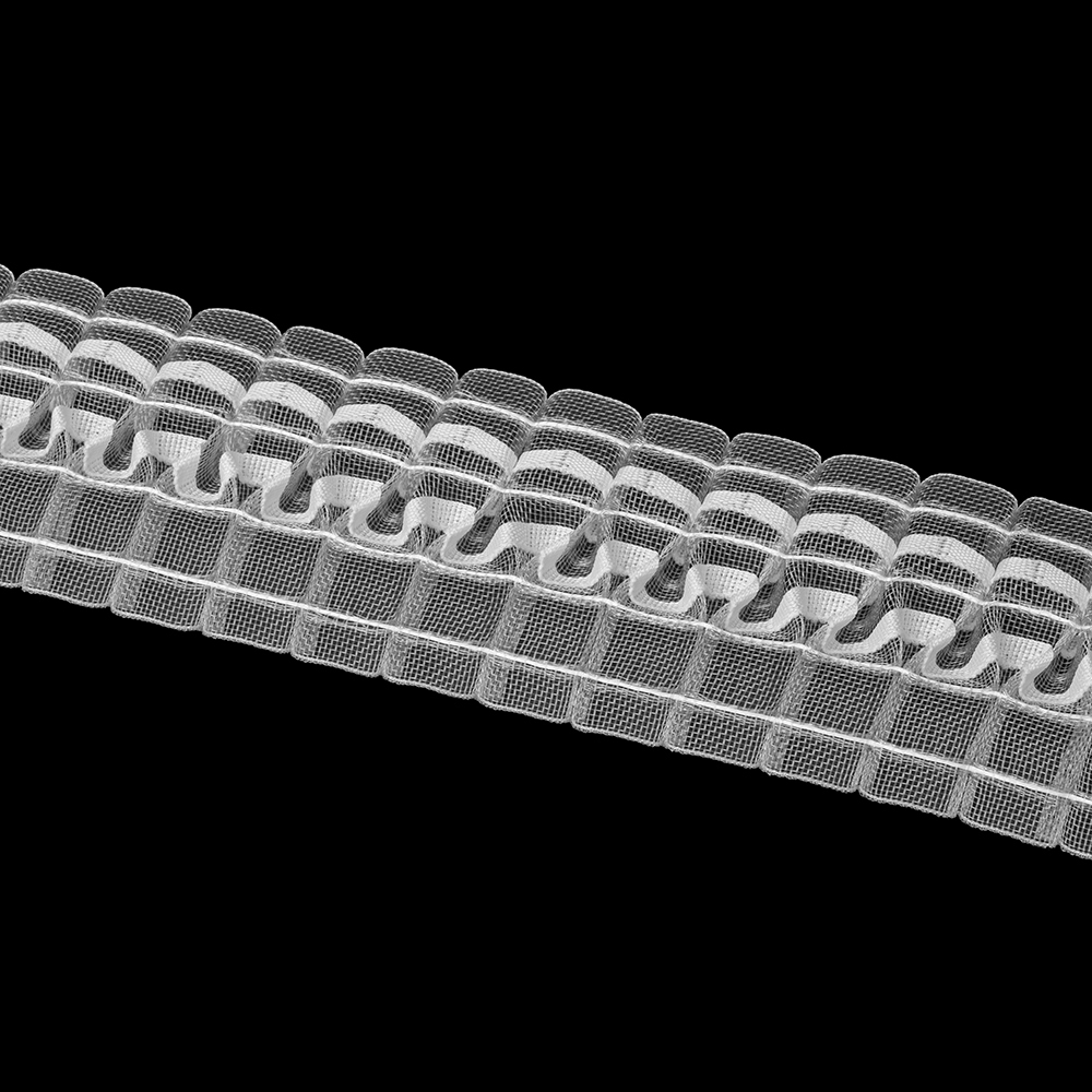 Шторная лента Oz-Is арт. 2705 CM вафельная сборка, коэф сборки 1:2,0, цвет прозрачный (ширина 60 mm)