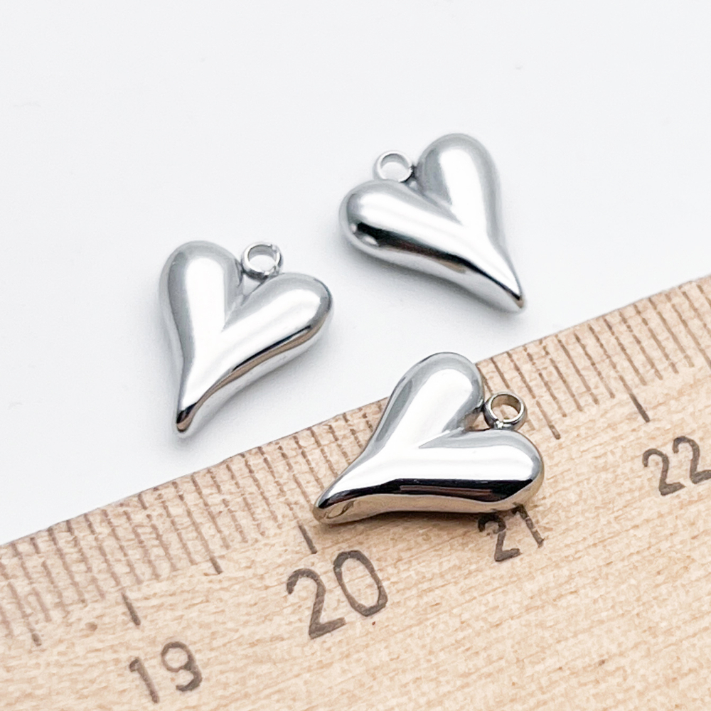 Подвеска Сердце, сталь, размер 13*10 мм, цена за 1 шт