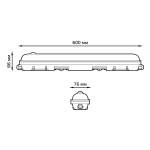 Св-к Gauss LED линейный СПП-176 EVO 18W 1980lm 6500K IP65 600*76*66mm 864424318