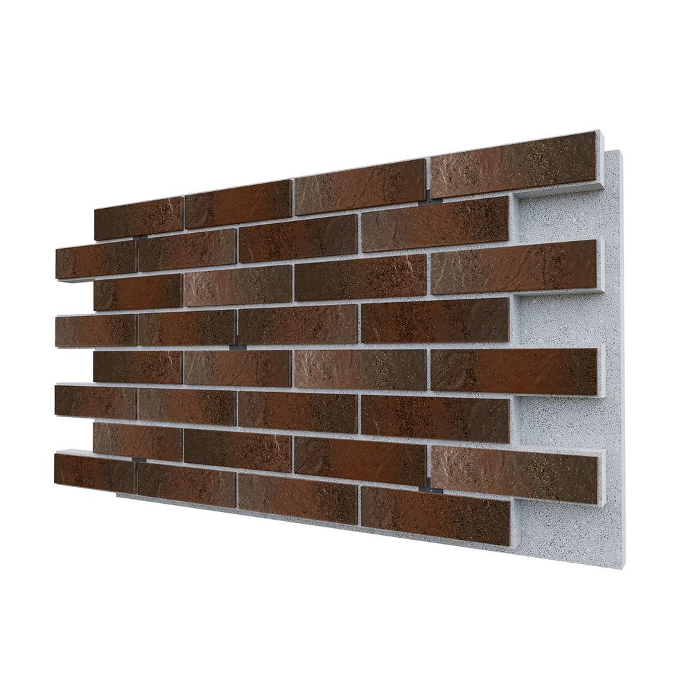 Негорючая термопанель ППС PRO Paradyz Semir Brown Elewacja 0,60 м², 1020x600 мм