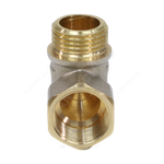 Угольник латунь никель реборда Ду 40 (1 1/2") ВР/НР 9006 ГОСТ 32585-2013 Aquasfera 9006-05