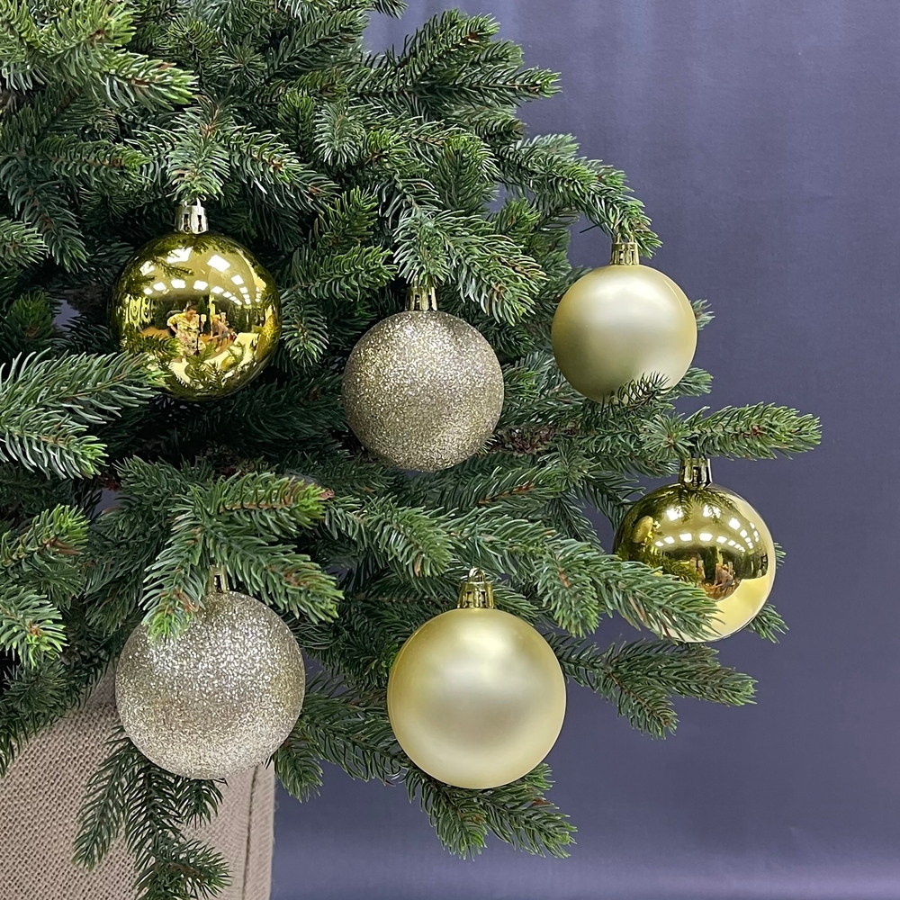 Набор шаров 10шт 6см House of Seasons золотой в тубусе