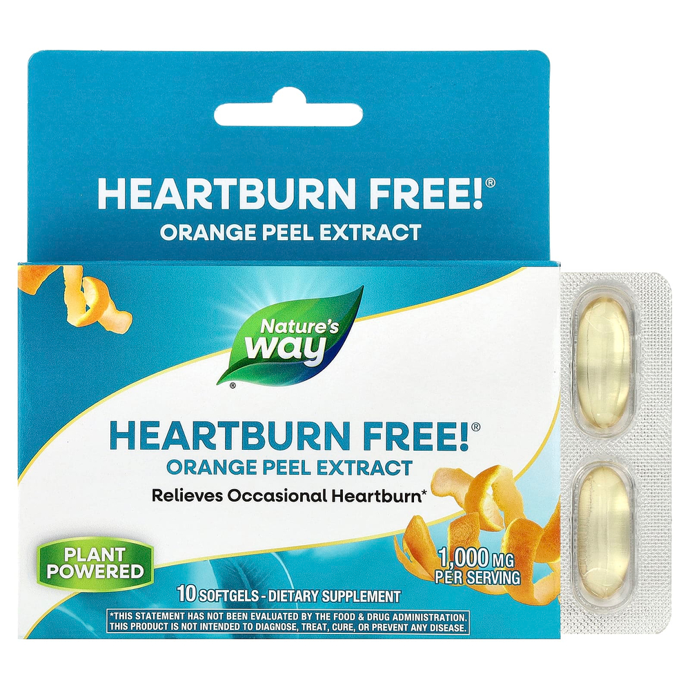 Nature's Way, Heartburn Free!®, 1000 мг, 10 капсул