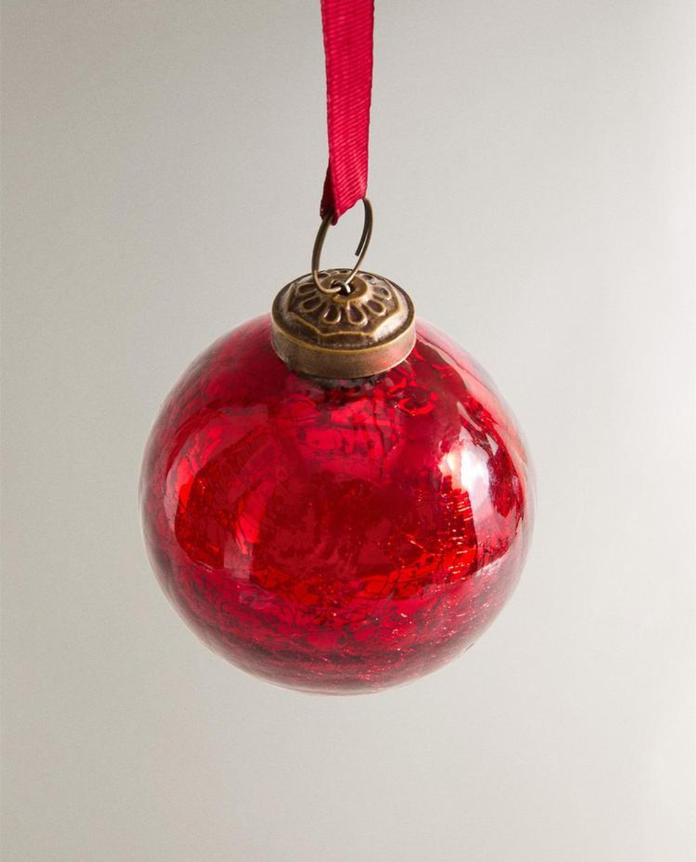 ZARA HOME ЕЛОЧНОЕ ИГРУШКА В ФОРМЕ ШАРА, КРАСНЫЙ