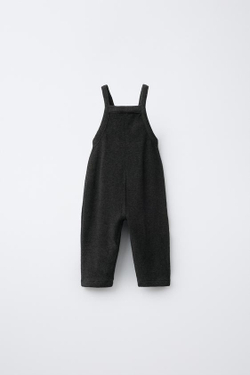 ZARA КОМБИНЕЗОН ИЗ МЯГКОЙ ТКАНИ, АНТРАЦИТОВО-СЕРЫЙ