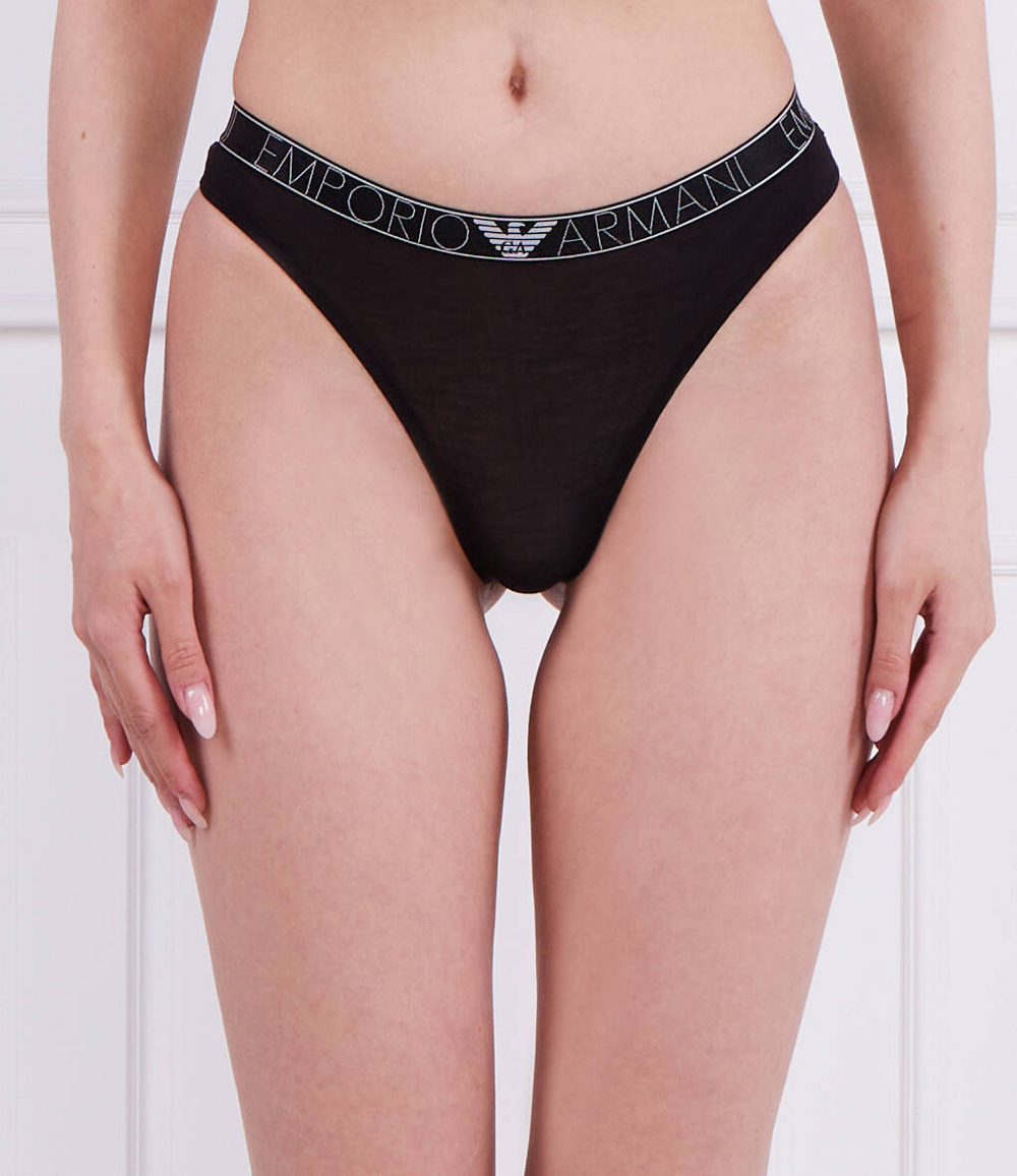 Трусики 2 пары LADIES KNITTED Emporio Armani - черный(163333 3R221)