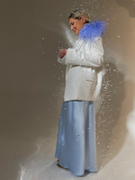 Шёлковое платье голубое