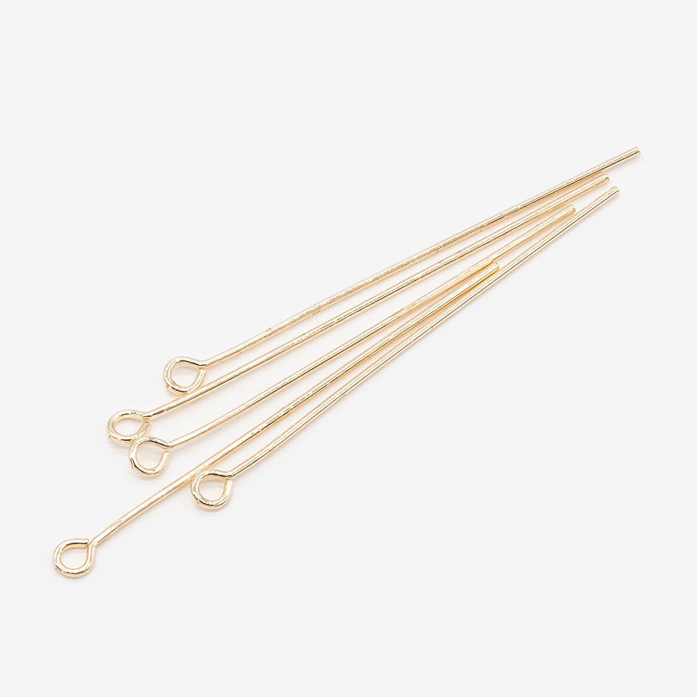 Пины с петлей средней жесткости, 50*0,7мм, позолота