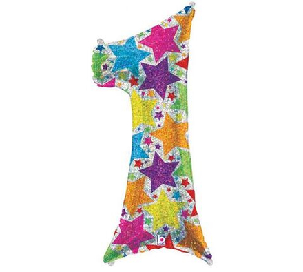 Г ЦИФРА 1 40" Звезды голография