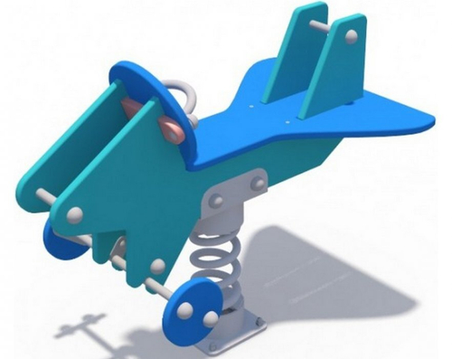 Качели на пружине в виде самолета ИО 05410