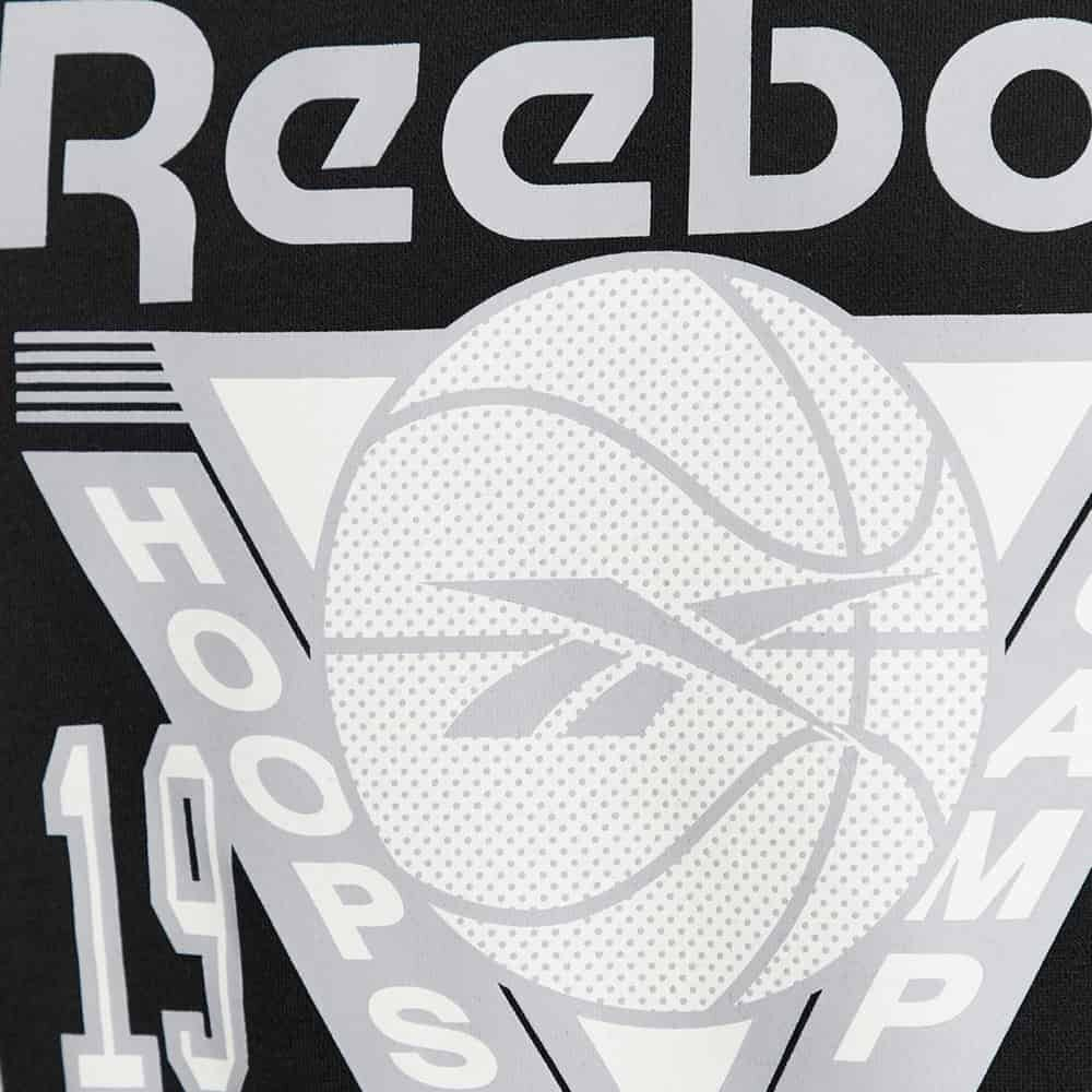 Баскетбольная толстовка Reebok Basketball Regular Fit Black Sweatshirt