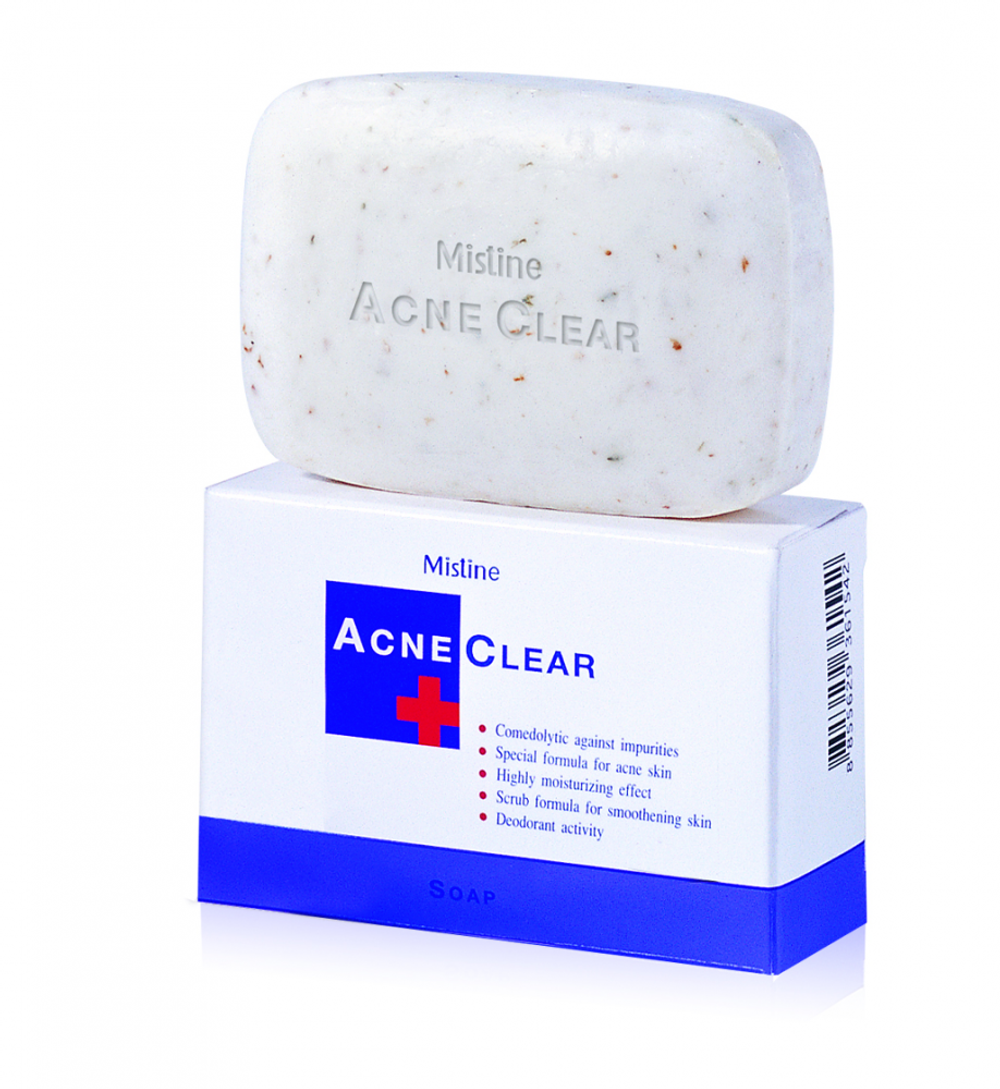 Mistine Мыло для лица и тела от угрей и прыщей Acne Clear Soap 90 г