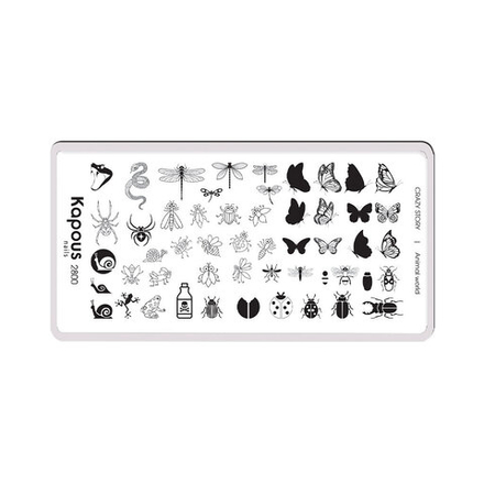 4 Kapous Professional Nails Пластина для стемпинга, Animal world ,