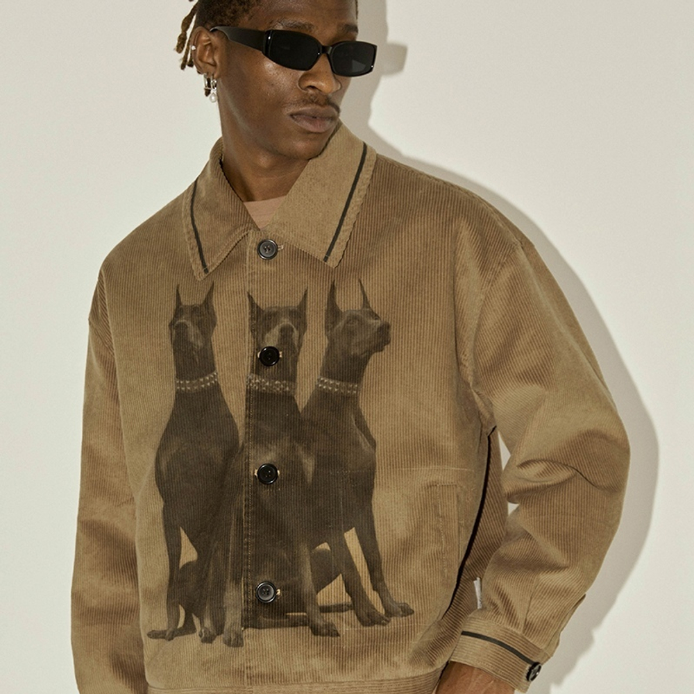 Вельветовая куртка ER "Dobermans" Velvet Jacket with Collar