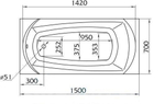 Акриловая ванна 1Marka Elegance 150*70 прямоугольная из каталога Ванны акриловые