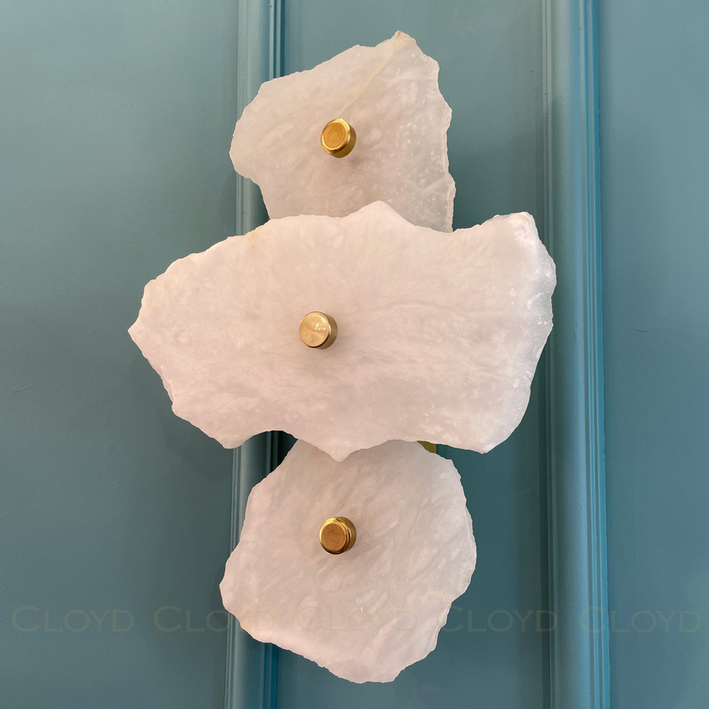 Бра Cloyd KNOSS-A W1 / выс. 35 см - алебастр - латунь (арт.20269)