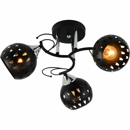 Люстра потолочная Reluce E27 01314-0.3-03 BK+CR