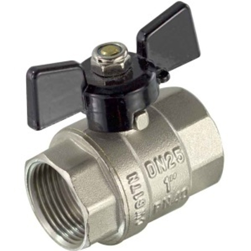 Кран    шаровой  НИКЕЛ. 1/2 Г/Г (Б) (TIM) 25/100