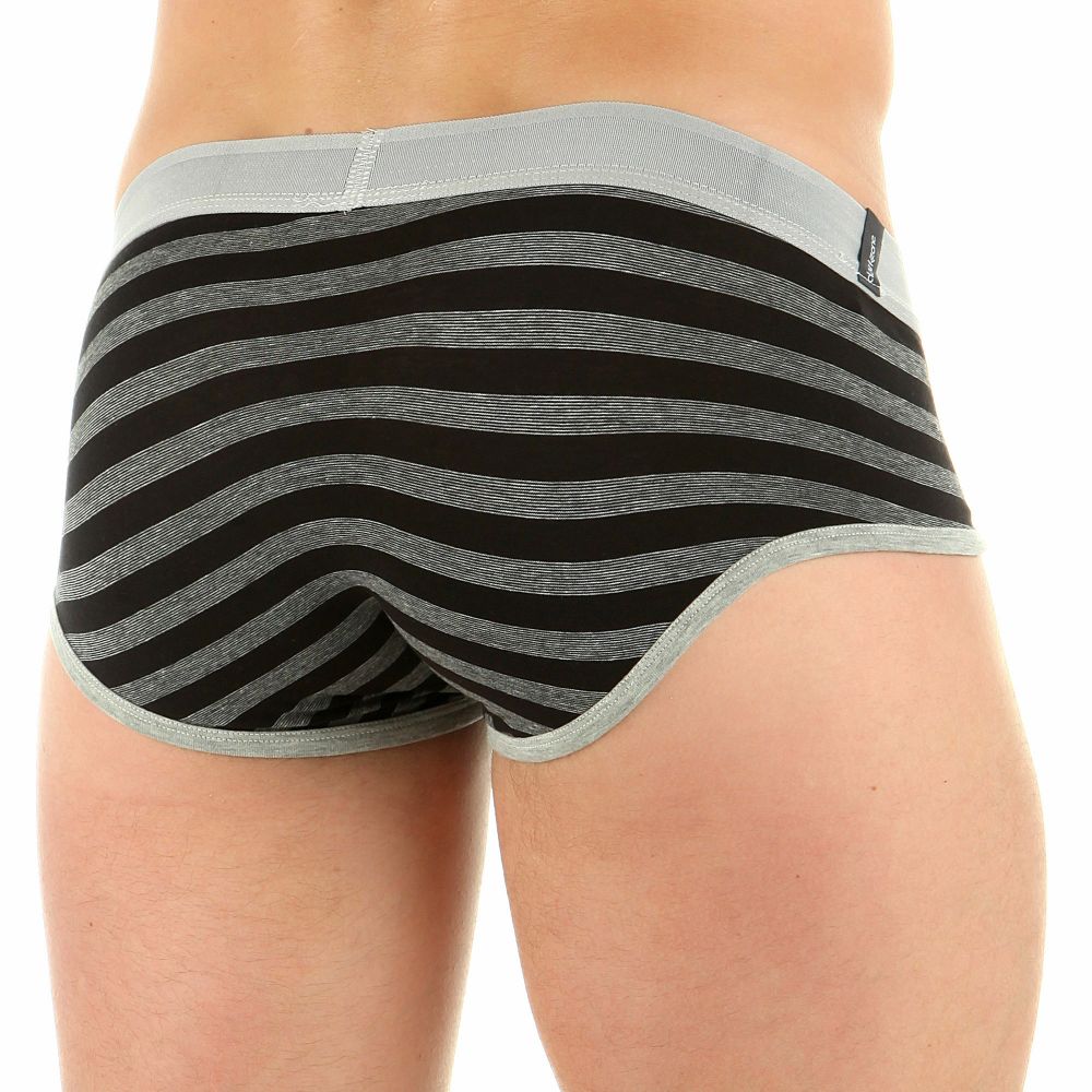 Мужские брифы серые в полоску  DARKZONE DZN6906