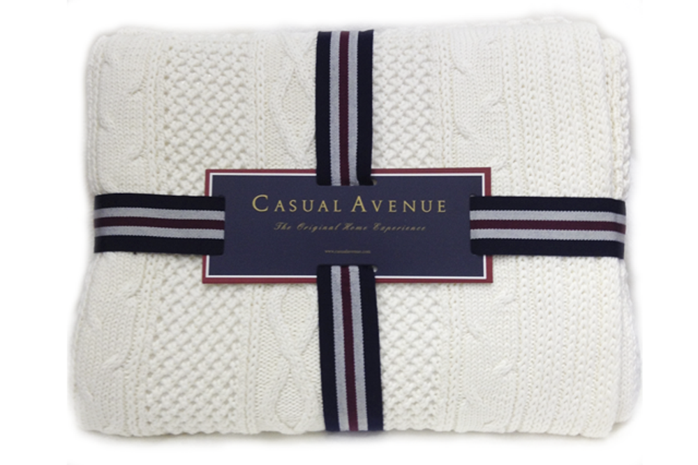 Плед 130х170 Bradford от Casual Avenue слоновая кость Турция