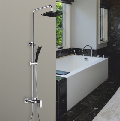 12062-C Душевой релинг (ЧЕРНЫЙ) GANZER  (4/1шт)