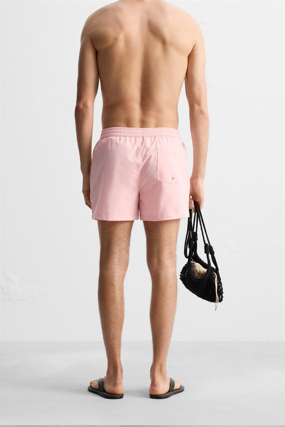 ZARA ПЛАВКИ SEERSUCKER, РОЗОВЫЙ