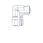 Соединение PN90 ORFS 1.7/16 (обжатая гайка)